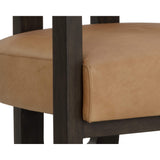 Madrone Leather Chair, Ludlow Sesame-Furniture - Chairs-High Fashion Home