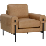 Camus Leather Chair, Ludlow Sesame-Furniture - Chairs-High Fashion Home