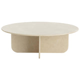 Bonita Round Coffee Table, Cream