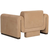 Romer Leather Chair, Nubuck Tan-Furniture - Chairs-High Fashion Home