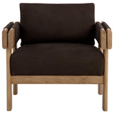 Carmichael Leather Chair, Nubuck Cocoa