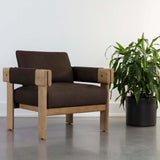 Carmichael Leather Chair, Nubuck Cocoa