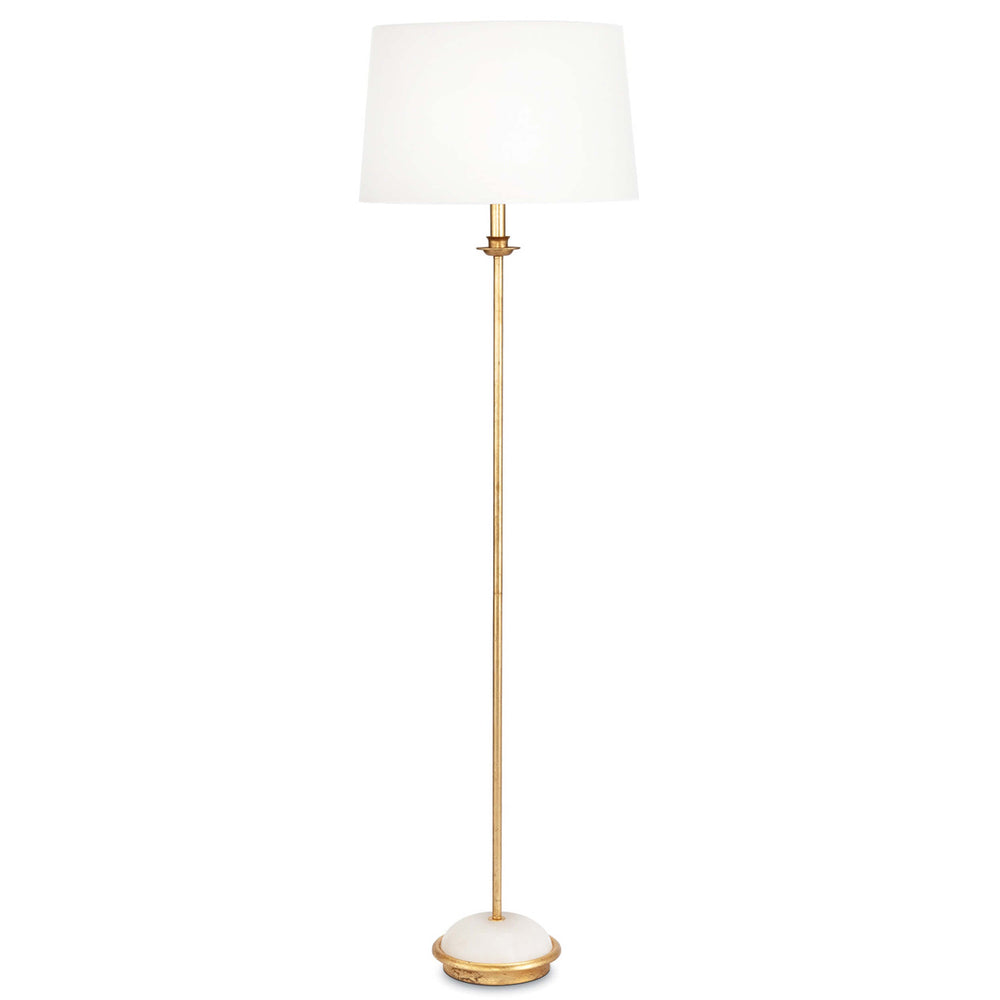 Fisher Floor Lamp, Gold Leaf-Lighting-High Fashion Home