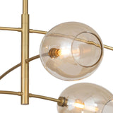 Artemis 6 Light Chandelier, Natural Brass-Lighting-High Fashion Home