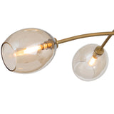 Artemis 6 Light Chandelier, Natural Brass-Lighting-High Fashion Home