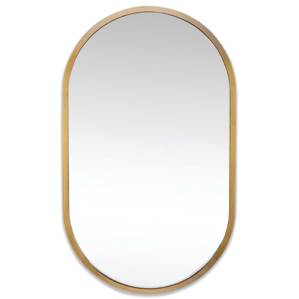 Canal Mirror, Natural Brass