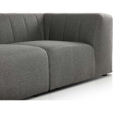 Gwen Outdoor 3-Piece Sofa, Hayes Charcoal