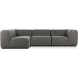 Gwen Outdoor 4-Piece Sectional, Hayes Charcoal