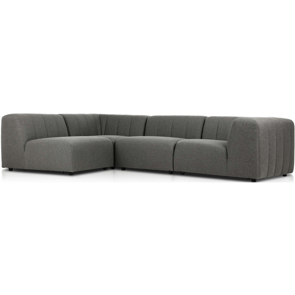 Gwen Outdoor 4-Piece Sectional, Hayes Charcoal