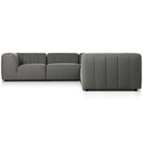 Gwen Outdoor 5-Piece Sectional, Hayes Charcoal