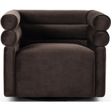 Evie Swivel Chair, Surrey Cocoa-Furniture - Chairs-High Fashion Home