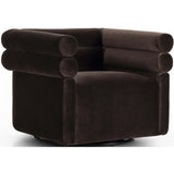 Evie Swivel Chair, Surrey Cocoa-Furniture - Chairs-High Fashion Home