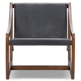 Keanu Leather Chair, Brickhouse Black-Furniture - Chairs-High Fashion Home