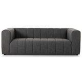 Langham 89" Channeled Sofa, Saxon Charcoal-Furniture - Sofas-High Fashion Home