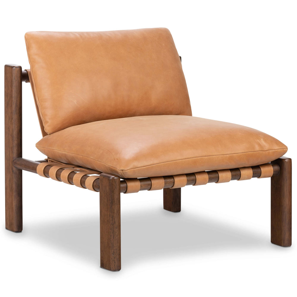 Shelton Leather Chair, Palermo Cognac-Furniture - Chairs-High Fashion Home