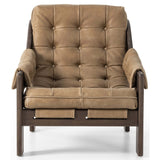 Halston Leather Chair, Palermo Drift-Furniture - Chairs-High Fashion Home