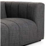 Langham 71" Channeled Sofa, Saxon Charcoal-Furniture - Sofas-High Fashion Home