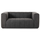 Langham 71" Channeled Sofa, Saxon Charcoal-Furniture - Sofas-High Fashion Home