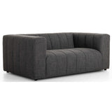 Langham 71" Channeled Sofa, Saxon Charcoal-Furniture - Sofas-High Fashion Home