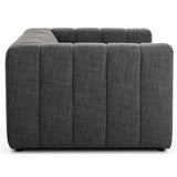 Langham 71" Channeled Sofa, Saxon Charcoal-Furniture - Sofas-High Fashion Home