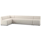 Augustine 134" Dining L-Shape Banquette, Capri Oatmeal