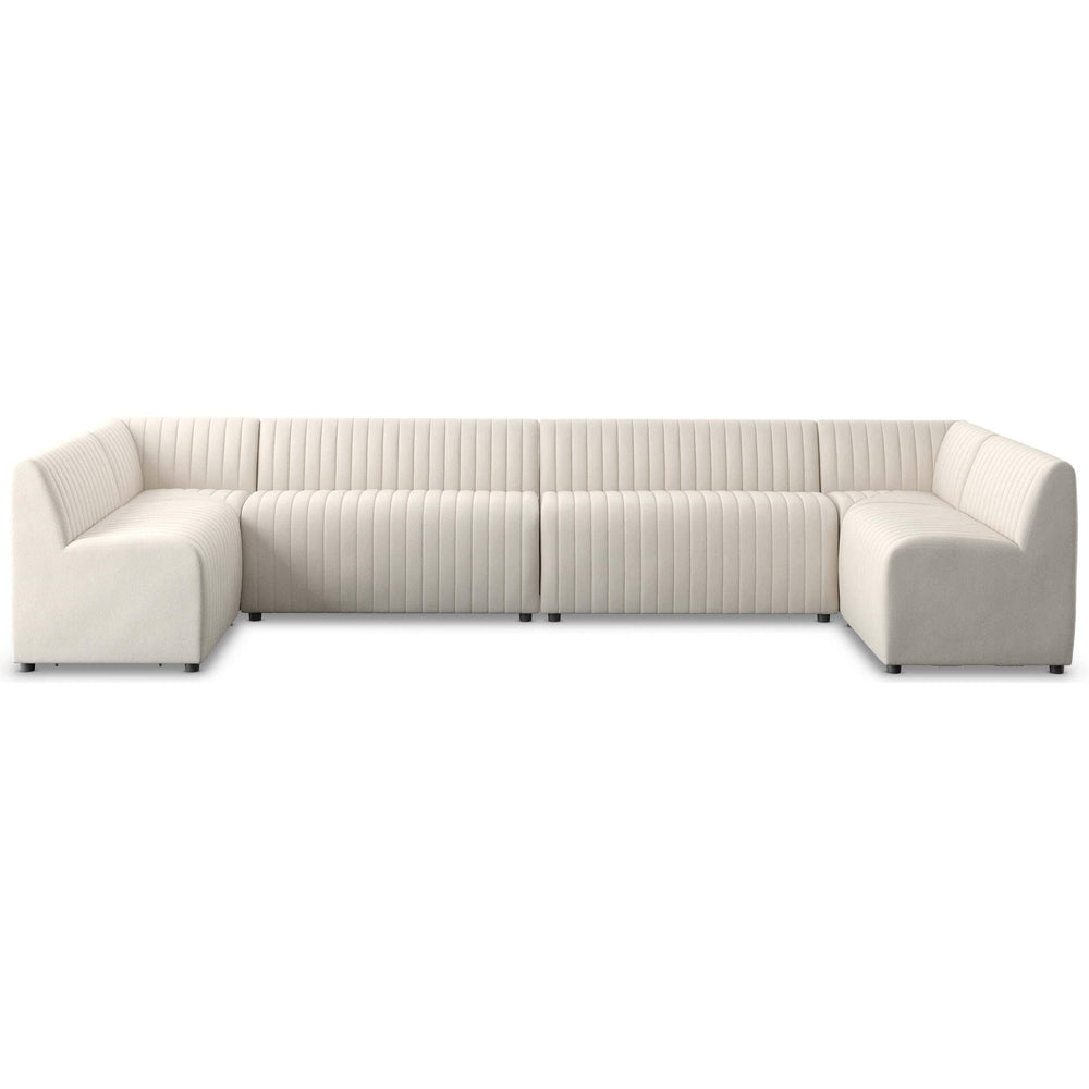 Augustine 154" Dining U-Shape Banquette, Capri Oatmeal