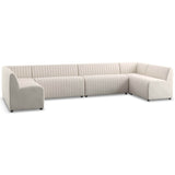 Augustine 154" Dining U-Shape Banquette, Capri Oatmeal