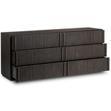 Leo 6 Drawer Dresser, Smoked Black