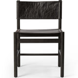 Kena Leather Dining Chair, Sonoma Black/Charcoal, Set of 2-Furniture - Dining-High Fashion Home