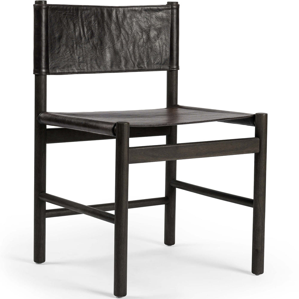 Kena Leather Dining Chair, Sonoma Black/Charcoal, Set of 2-Furniture - Dining-High Fashion Home