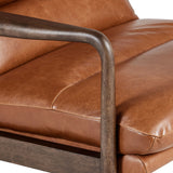 Rhodes Leather Chair, Dakota Tobacco-Furniture - Chairs-High Fashion Home