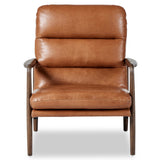 Rhodes Leather Chair, Dakota Tobacco-Furniture - Chairs-High Fashion Home