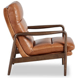 Rhodes Leather Chair, Dakota Tobacco-Furniture - Chairs-High Fashion Home