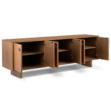 Posada Media Console, Amber-Furniture - Storage-High Fashion Home