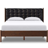 Halston Leather Bed, Terra Brown-Furniture - Bedroom-High Fashion Home