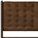 Halston Leather Bed, Heirloom Sienna