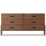 Halston 6 Drawer Dresser, Brown Ash-Furniture - Storage-High Fashion Home