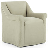 Bridges Slipcover Dining Arm Chair, Brussels Khaki-Furniture - Dining-High Fashion Home