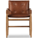 Lenz Leather Dining Arm Chair, Sonoma Chestnut-Furniture - Dining-High Fashion Home