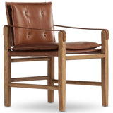 Lenz Leather Dining Arm Chair, Sonoma Chestnut-Furniture - Dining-High Fashion Home