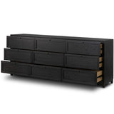 Millie 9 Drawer Dresser, Matte Black-Furniture - Storage-High Fashion Home