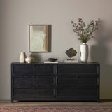 Millie 6 Drawer Dresser, Drifted Matte Black-Furniture - Storage-High Fashion Home