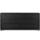 Millie 6 Drawer Dresser, Drifted Matte Black-Furniture - Storage-High Fashion Home