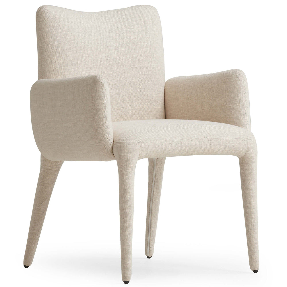 Monza Dining Arm Chair, Mixt Linen Natural-Furniture - Dining-High Fashion Home