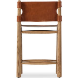 Nino Leather Counter Stool, Dakota Tobacco-Furniture - Chairs-High Fashion Home