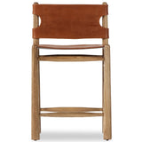 Nino Leather Counter Stool, Dakota Tobacco-Furniture - Chairs-High Fashion Home