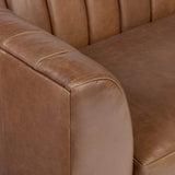 Alec Leather Chair and a Half, Dulane Mahogany-Furniture - Chairs-High Fashion Home