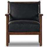 Jamison Leather Chair, Brickhouse Black-Furniture - Chairs-High Fashion Home