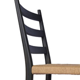 Ladder Back Outdoor Dining Chair, Aged Ebony, Set of 2