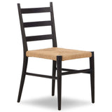 Ladder Back Outdoor Dining Chair, Aged Ebony, Set of 2